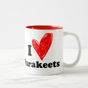 I Liebe Parakets Zweifarbige Tasse