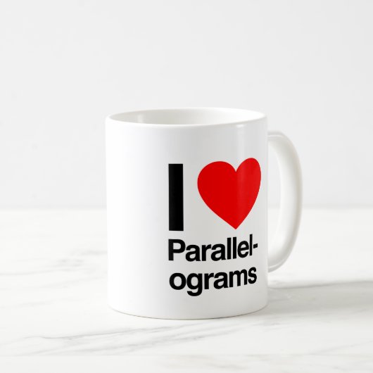 i Liebe Parallelogramme Kaffeetasse (VorderseiteRechts)