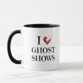 I Liebe Paranormaler Ermittler Geisterjagd Shows Tasse (Links)