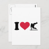 I Liebe Parcouring Postkarte (Vorne/Hinten)