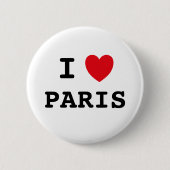 I Liebe Paris 6 Cm Abzeichen Button (Vorderseite)