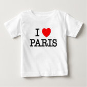 I Liebe Paris Baby T-shirt (Vorderseite)