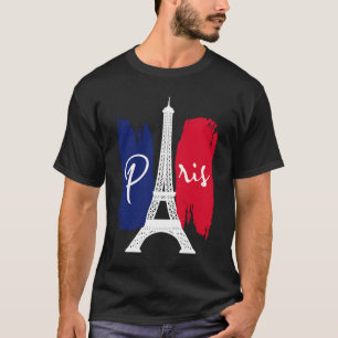I Liebe Paris Bekleidung Eiffelturm Frankreich Fla T-Shirt