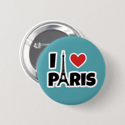 I Liebe Paris Button (Vorne & Hinten)