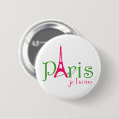 I Liebe Paris Button (Vorne & Hinten)