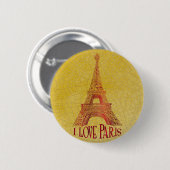 I Liebe Paris Button (Vorne & Hinten)