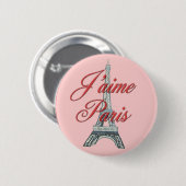 I Liebe Paris Button (Vorne & Hinten)