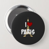 I Liebe Paris Button (Vorne & Hinten)