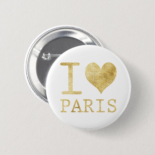I Liebe Paris Button (Vorne & Hinten)