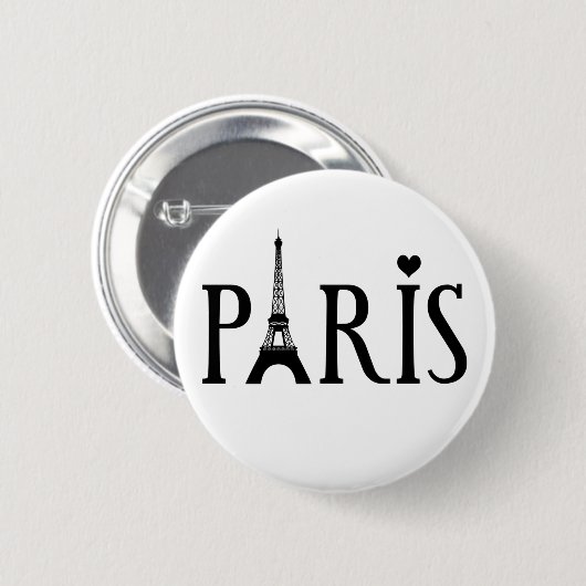 I Liebe Paris Button (Vorne & Hinten)