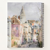 I Liebe Paris Cafe Street Scenes Notizblock (Rückseite)