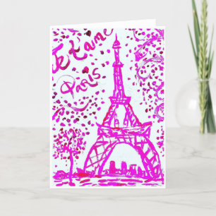 I Liebe Paris Card<Blank Inside> Einladung