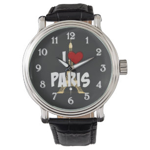 I Liebe Paris, charmantes, beliebtes Design Armbanduhr