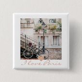I Liebe Paris Cobblestone Street Button (Vorderseite)