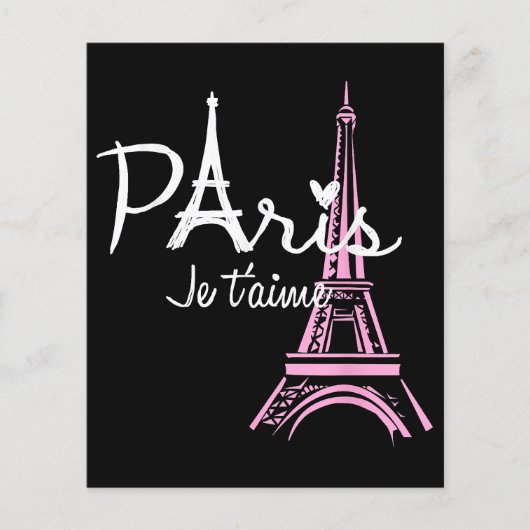 I Liebe Paris Eiffel Tower Frankreich (Vorderseite)