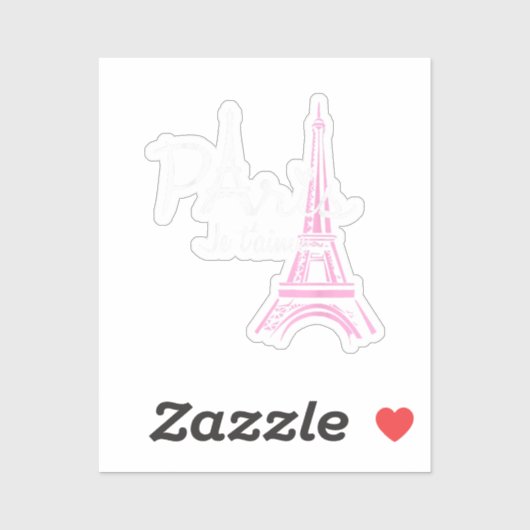 I Liebe Paris Eiffel Tower Frankreich Aufkleber (Blatt)