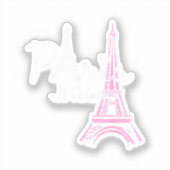 I Liebe Paris Eiffel Tower Frankreich Aufkleber (Vorderseite)