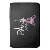 I Liebe Paris Eiffel Tower Frankreich Badematte (Vorderseite Vertikal)