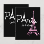 I Liebe Paris Eiffel Tower Frankreich Begleitkarte (Vorne/Hinten)