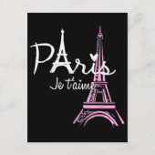 I Liebe Paris Eiffel Tower Frankreich Begleitkarte (Rückseite)