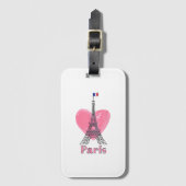 I Liebe Paris Eiffel Tower Frankreich Geschenk Gepäckanhänger (Vorderseite Vertikal)