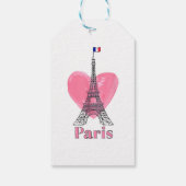 I Liebe Paris Eiffel Tower Frankreich Geschenk Geschenkanhänger (Rückseite)