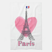 I Liebe Paris Eiffel Tower Frankreich Geschenk Geschirrtuch (Vertikal)