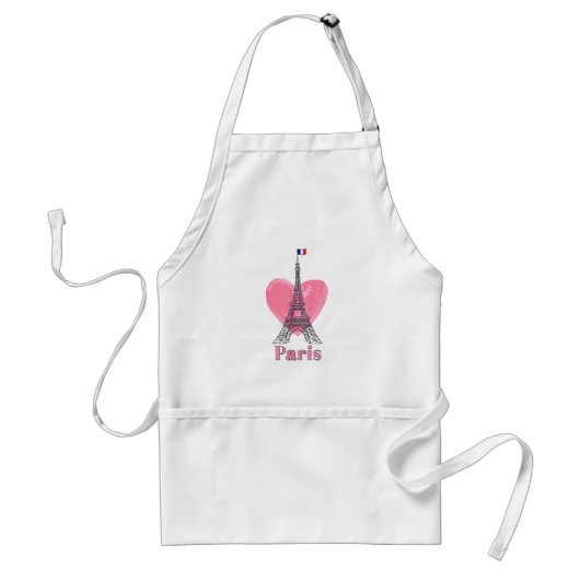 I Liebe Paris Eiffel Tower Frankreich Geschenk Schürze (Vorne)