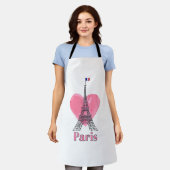 I Liebe Paris Eiffel Tower Frankreich Geschenk Schürze (Getragen)