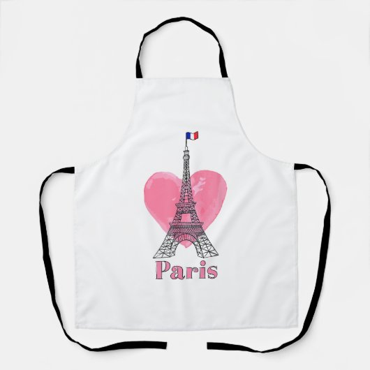 I Liebe Paris Eiffel Tower Frankreich Geschenk Schürze (Vorderseite)