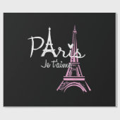 I Liebe Paris Eiffel Tower Frankreich Geschenkpapier (Flach)
