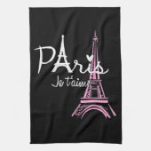 I Liebe Paris Eiffel Tower Frankreich Geschirrtuch (Vertikal)