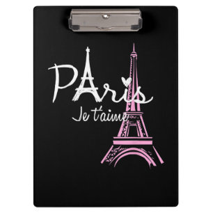 I Liebe Paris Eiffel Tower Frankreich Klemmbrett