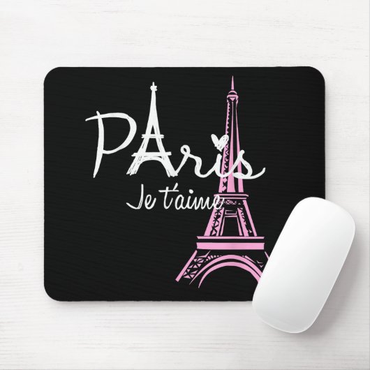 I Liebe Paris Eiffel Tower Frankreich Mousepad (Mit Mouse)