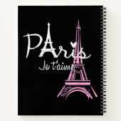 I Liebe Paris Eiffel Tower Frankreich Notizblock (Rückseite)