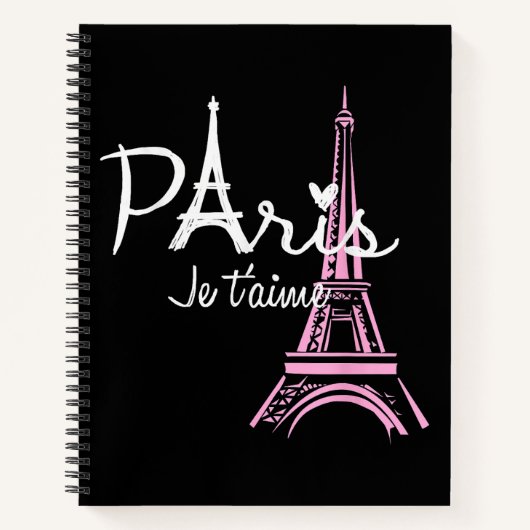 I Liebe Paris Eiffel Tower Frankreich Notizblock (Vorderseite)