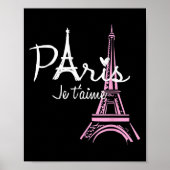 I Liebe Paris Eiffel Tower Frankreich Poster (Vorne)