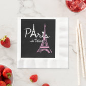 I Liebe Paris Eiffel Tower Frankreich Serviette (Beispiel)
