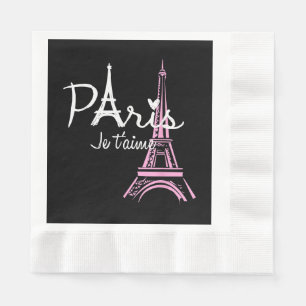 I Liebe Paris Eiffel Tower Frankreich Serviette