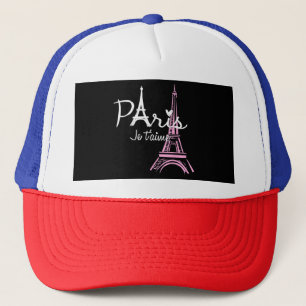 I Liebe Paris Eiffel Tower Frankreich Truckerkappe