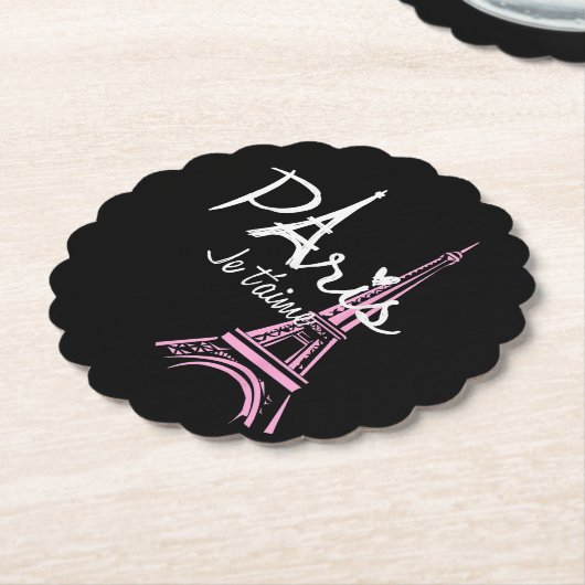 I Liebe Paris Eiffel Tower Frankreich Untersetzer (angewinkelt)