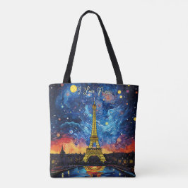 I Liebe Paris Eiffel Tower Illustration Reisen Art Tasche