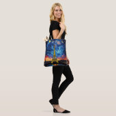 I Liebe Paris Eiffel Tower Illustration Reisen Art Tasche (Am Model)