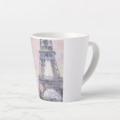 I Liebe Paris Eiffel Tower Latte Tasse (Rechte Ecke)
