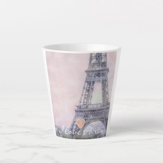 I Liebe Paris Eiffel Tower Latte Tasse (Vorderseite)