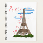 I Liebe Paris Eiffel Tower Planer (Vorderseite)