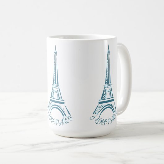 I Liebe Paris | Eiffeltour Kaffeetasse (VorderseiteRechts)