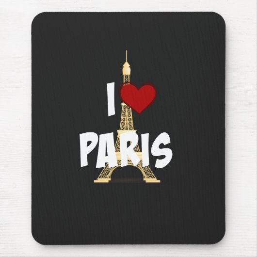 "I Liebe Paris", Eiffelturm Mousepad (Vorne)