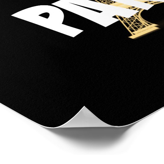 "I Liebe Paris", Eiffelturm, Poster (Ecke)