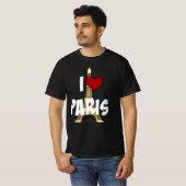"I Liebe Paris", Eiffelturm T-Shirt (Vorne ganz)